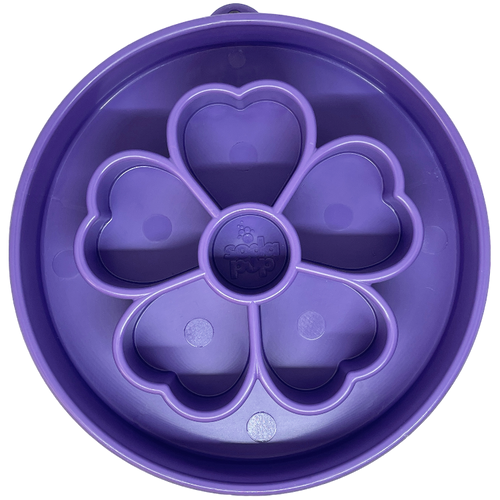 Flower eBowl Deep Slow Feeder Dog Bowl for Enrichment | USA Made